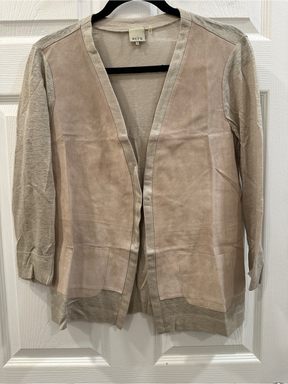 Anthropologie ecru cardigan Sz S hook closure EUC